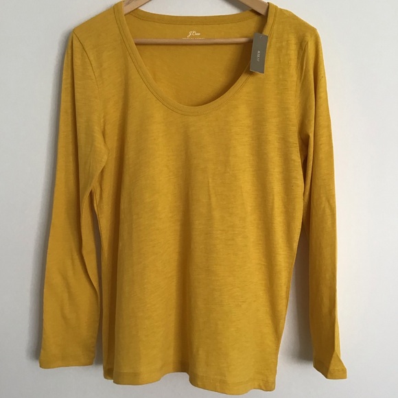 J. CREW scoop neck long-sleeve vintage tee - Picture 2 of 4